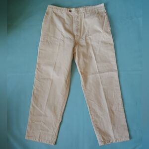 Loro Piana Straight Fit Khaki Utility Canvas Pants